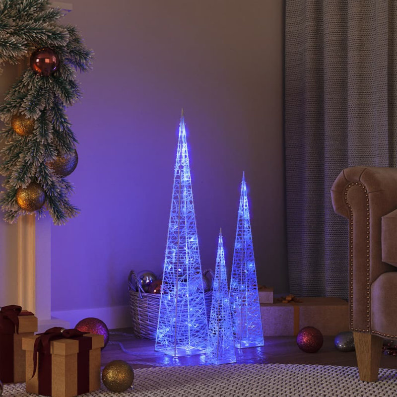 Indoor / Outdoor Lighted Christmas Tree, Blue