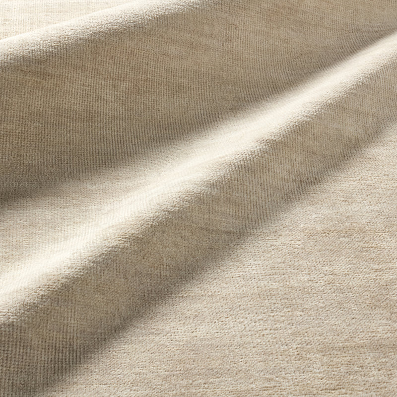 Jaipur Living Origin SAG05 Handknotted Solid White and Light Gray Area Rug (8'x10'), Runner 3' x 12'