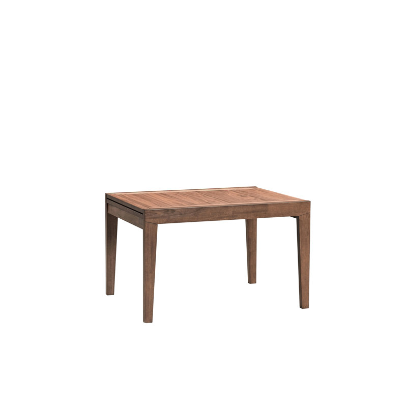 Table de salle à manger rectangulaire en bois avec placage de noyer - poids 94,15 lb et extension du poids de 107 lb