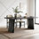 French Retro Black Rectangular Dining Table