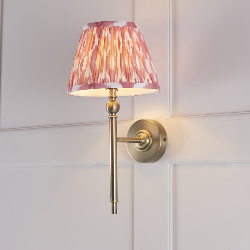 Welby Steel Armed Sconce, Orange