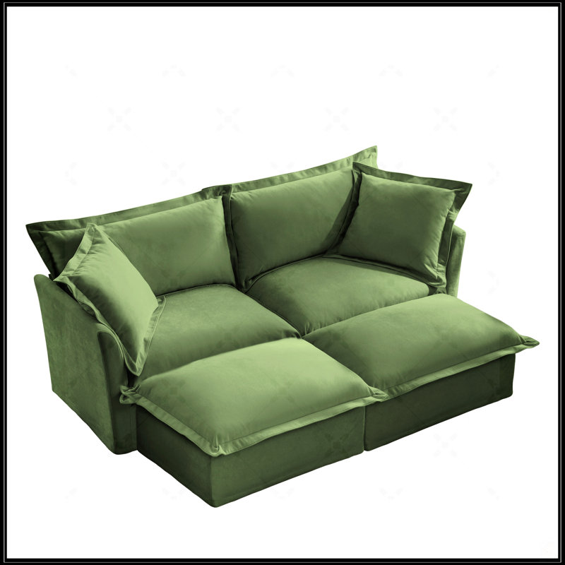 2 Seater Sofa With 2 Ottomans
