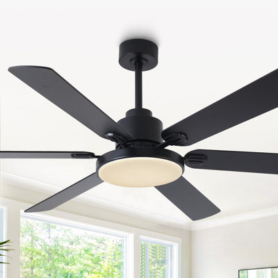 Ventilateur de plafond industriel de 60 pouces avec ensemble d'éclairage et télécommande Barbaraann