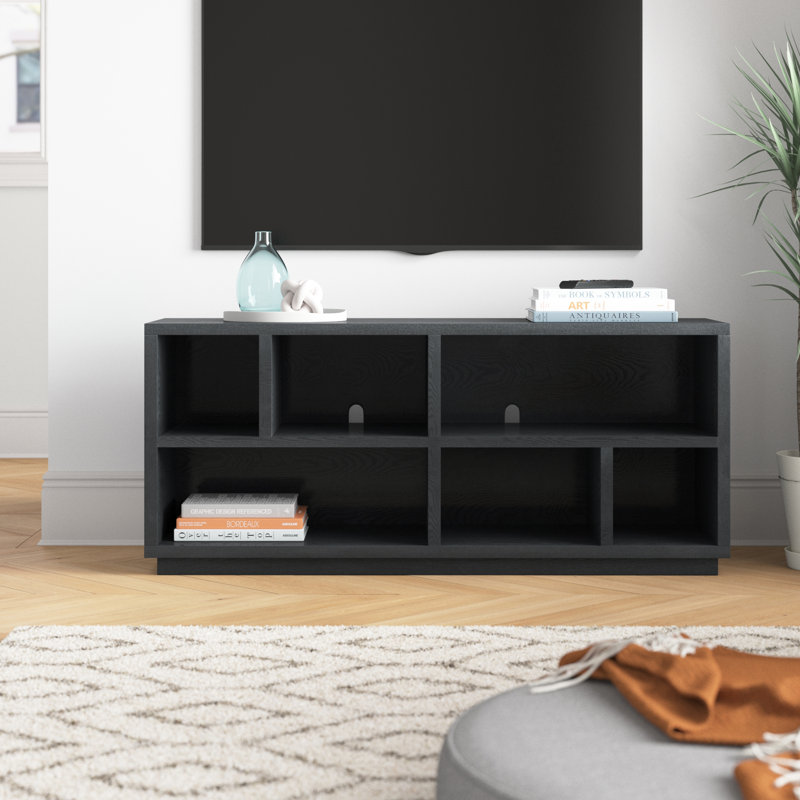 Meuble télé pour téléviseur de 75 po ou moins Bowman, Grain noir, H 25 po x L 15 po x l 58 po