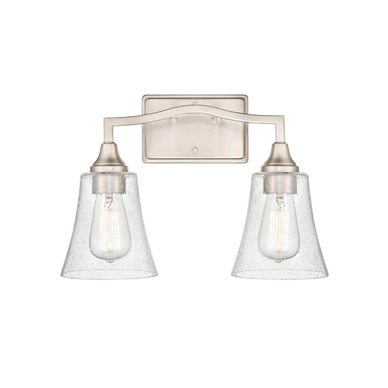 Éclairage pour salle de bain à intensité variable 2 lumières Tonichia, Nickel brossé