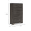 Grande commode Peny, 5 tiroirs profonds avec longues poignées, noir anthracite