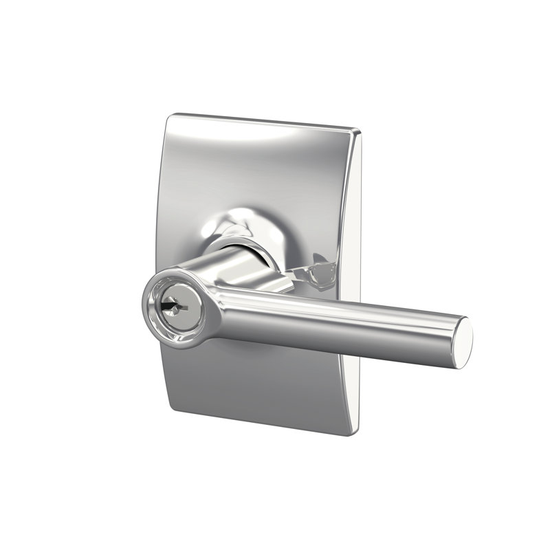 Broadway Keyed (Entry) Door Lever, Bright Chrome, Keyed Alike