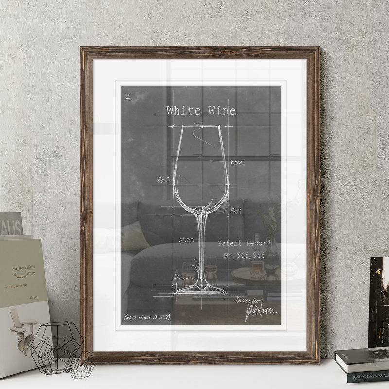 «Barware Blueprint IV» par Paul Cezanne - reproduction d'art encadrée, H 30 po x l 22 po x P 1,25 po, Papier encadré moka