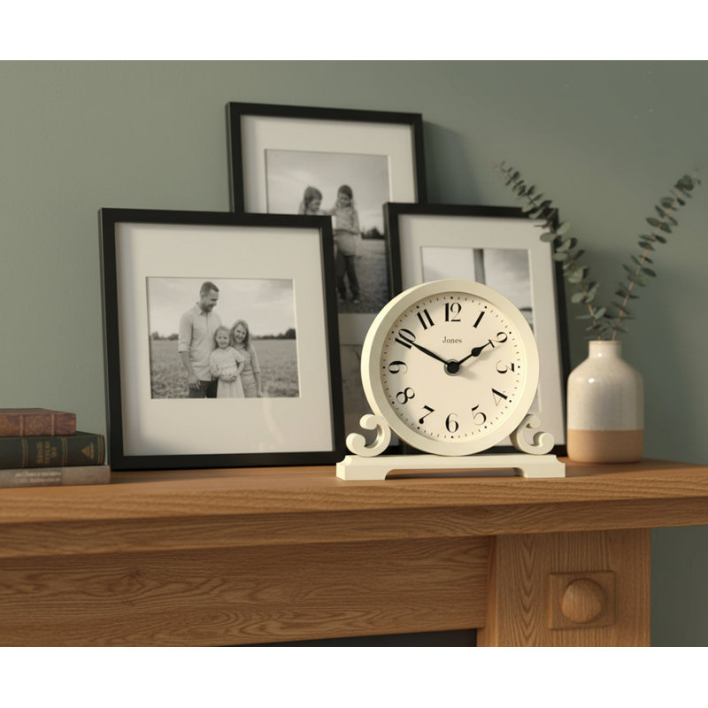 Analogue Electric Tabletop Clock, White