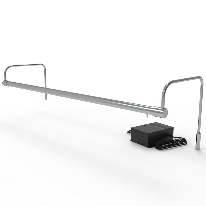 Luminaire de galerie Tru-Slim avec prise et télécommande, H 9 po x l 21 po x P 9 po, Chrome, H 9 po x l 30 po x P 9 po