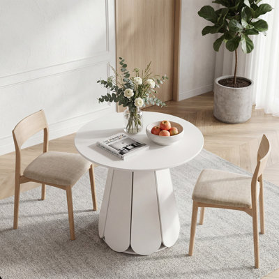 Table de salle à manger ronde 31,5 "pour petite table de salle à manger pour 2 à 4 personnes