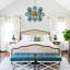 Angeni 18-Light Blue Glass Bubble Globe Cluster Sputnik Chandelier