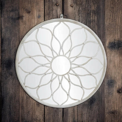 Potlatch Metal Circle Floor Mirror