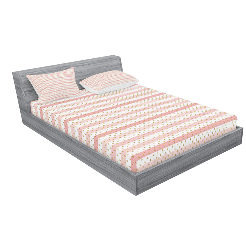 Microfiber Striped Sheet Set, Full Sheet Set with Fitted Sheet, Blue Stripe
