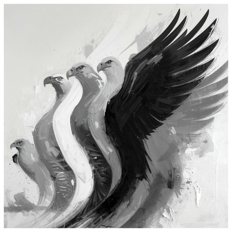 Couvertures monochromes Eagles Illustration, L 50 po x H 60 po