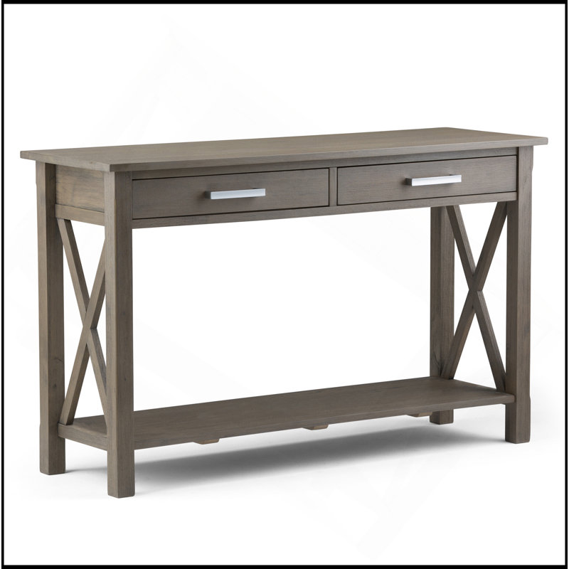 Kitchener - Console canapé - Gris campagne, Marron foncé