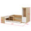 Lit plateforme avec tiroirs, tablettes, bureau et garde-robe-1482268902