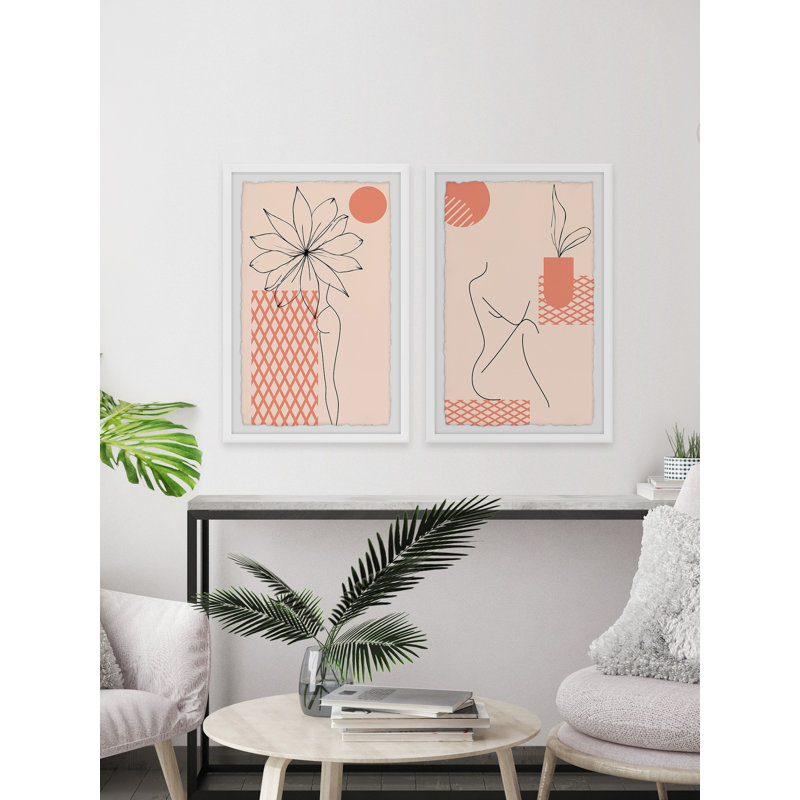Diptyque nu et ensoleillé, H 12 po x l 8 po