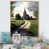 Toile avec cadre flottant or