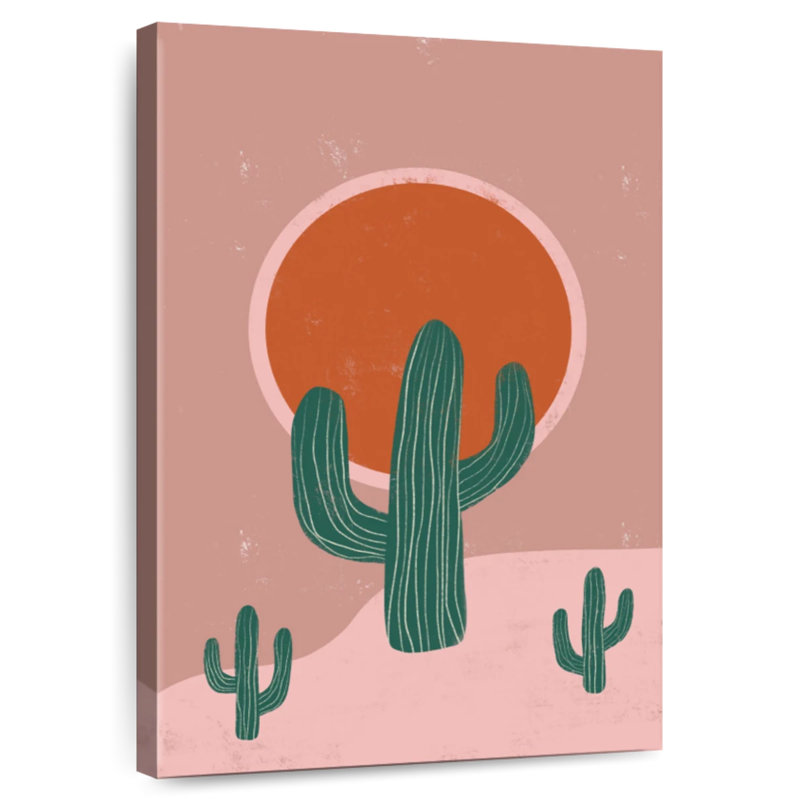 Harnek Cactus And Sunset, 39" H x 26" W