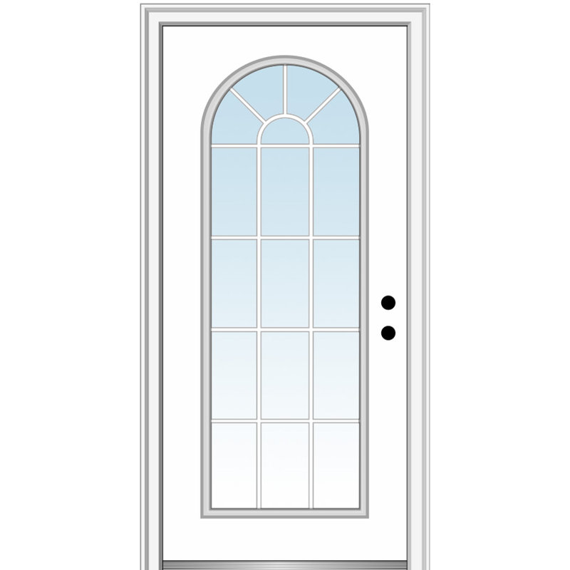 Portes d'entrée pré-montées en acier Full Lite, S'ouvre à gauche vers l'intérieur, H 81,75 po x l 36 po x P 4,56 po