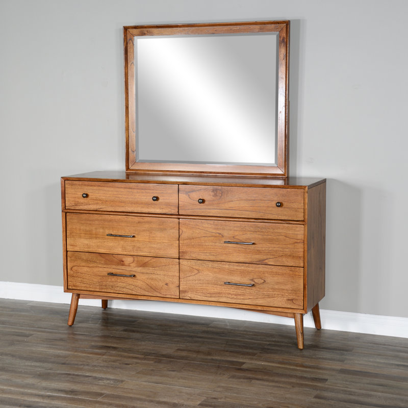 Cedar Solid Wood 60 " W 6 - Drawer Dresser