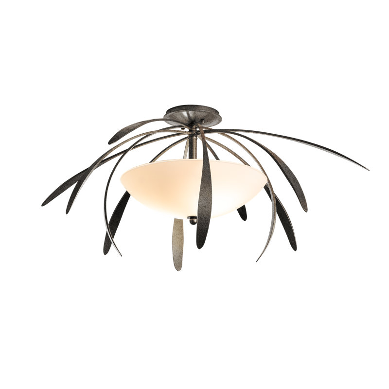 Dahlia 2 - Light Semi Flush Mount, Natural Iron