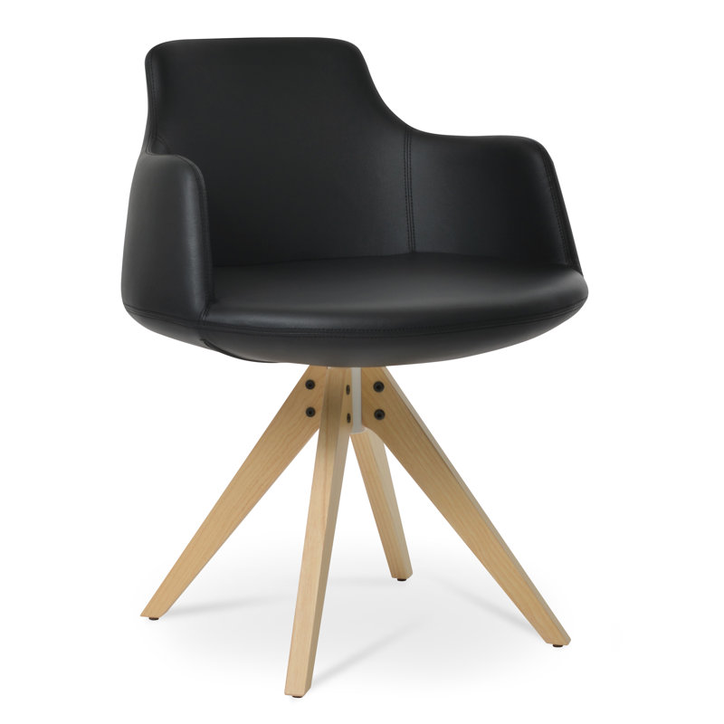 Chaise en bois pyramidal dervish, Noir