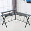 L-Shaped Metal Base Computer Desk