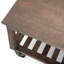 Table basse carrée industrielle en bois de manguier et en métal de 32 po avec plateau en bois épais et structure robuste Harding
