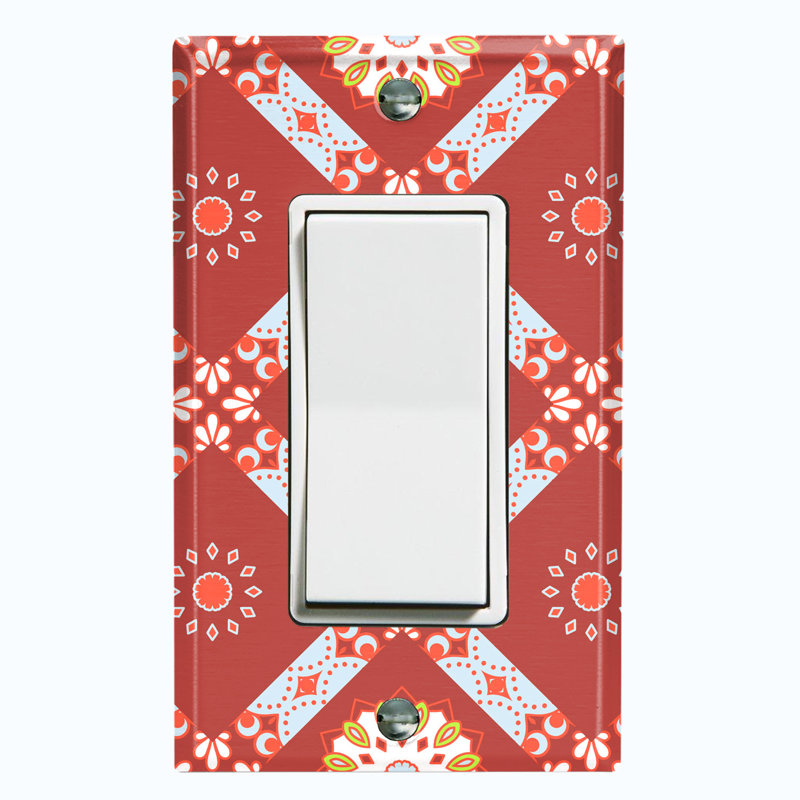 Patterned 1 - Gang Toggle Light Switch Standard Wall Plate