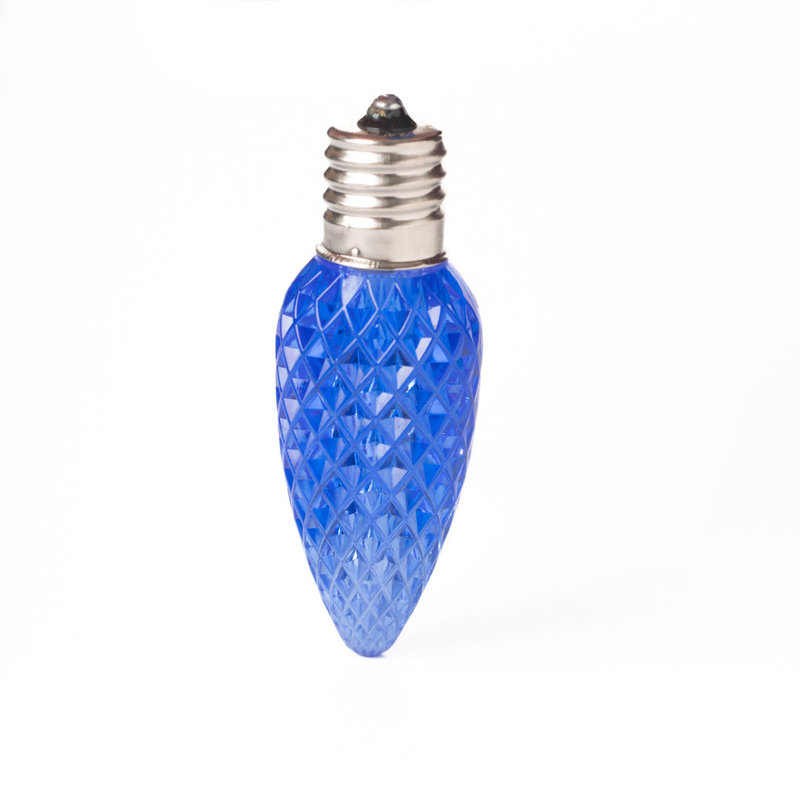 C9 LED Bulbs - Polystyrene, Blue