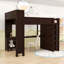 Grand lit mezzanine avec bureau intégré, garde-robe et rangement USB-949629558