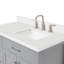 Meuble-lavabo simple 42 po avec plateau en quartz blanc Abbate-85363987