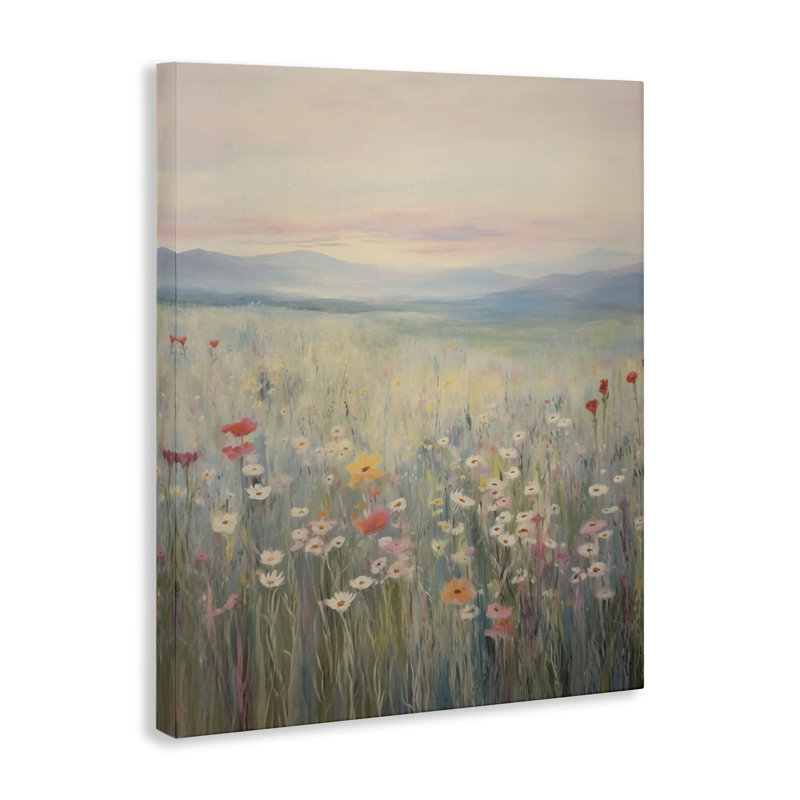 Pastel Spring Floral Meadow Canvas Wall Art by Arlington Prints, 40" H x 30" W