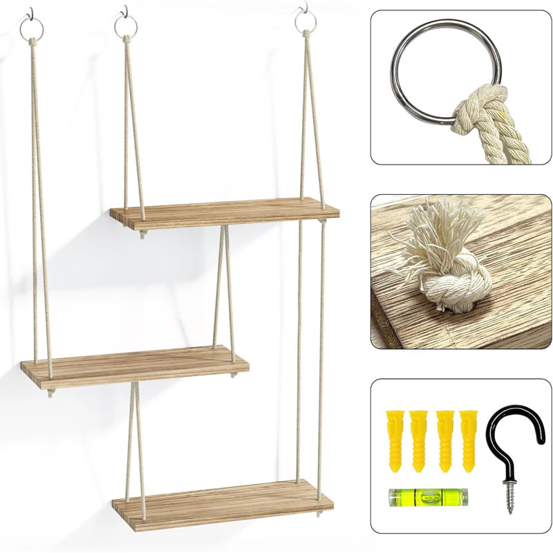 3-tier Hanging Wall Shelves