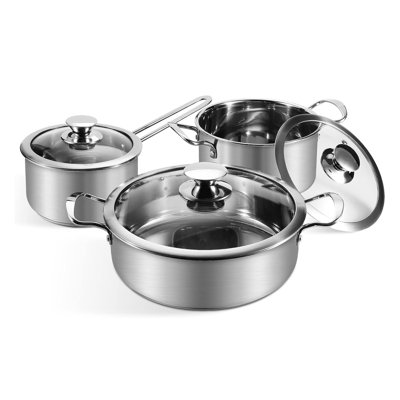 Yarbro 6 - Piece Stainless Steel Cookware Set