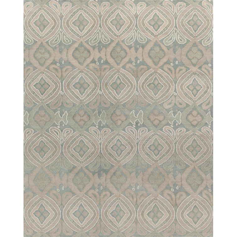 Contemporary Geometric Area Rug in Blue