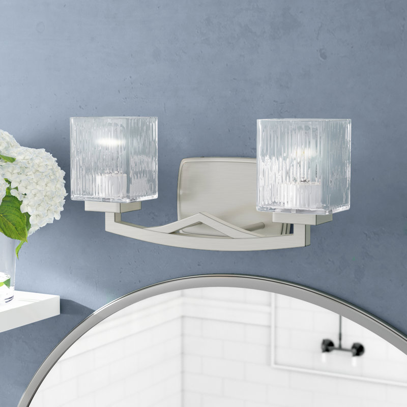 Éclairage de salle de bain à intensité variable 2 lumières Vandoren, Nickel brossé