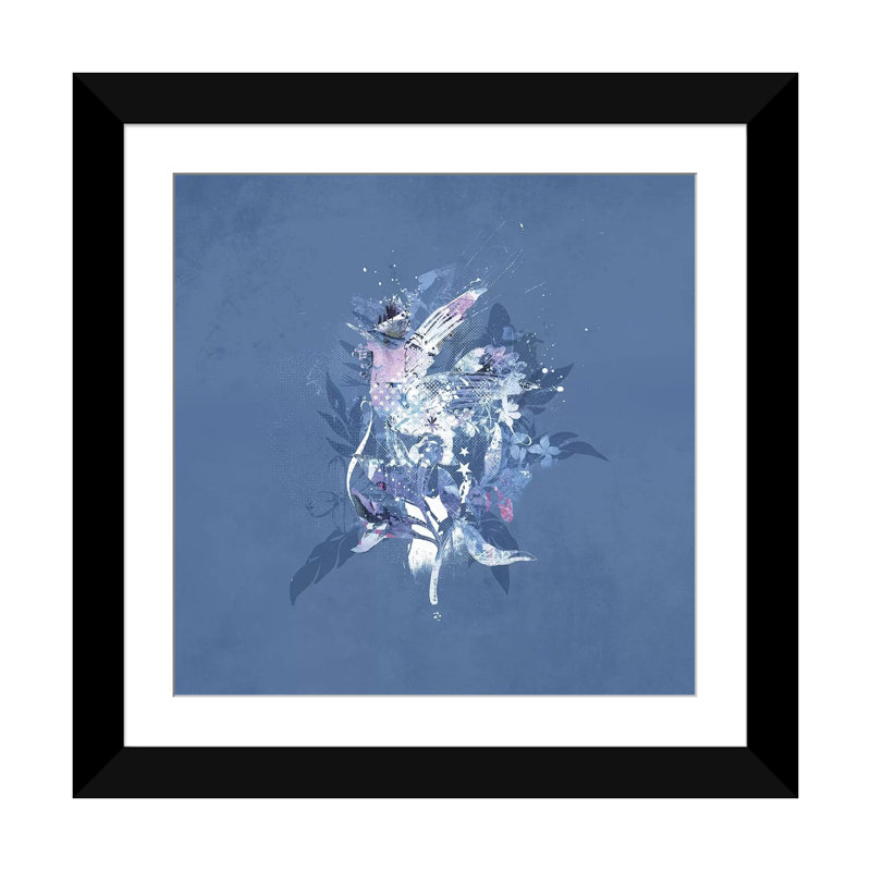 «Take Wing», impression sur toile, Blanc, Papier d'art encadré noir, H 16 po x l 16 po x P 1 po