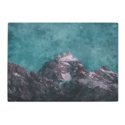 Tempered Glass Mountain Peak in Wyoming Chopping Board