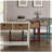 Teal Console Table with Bottom Shelf