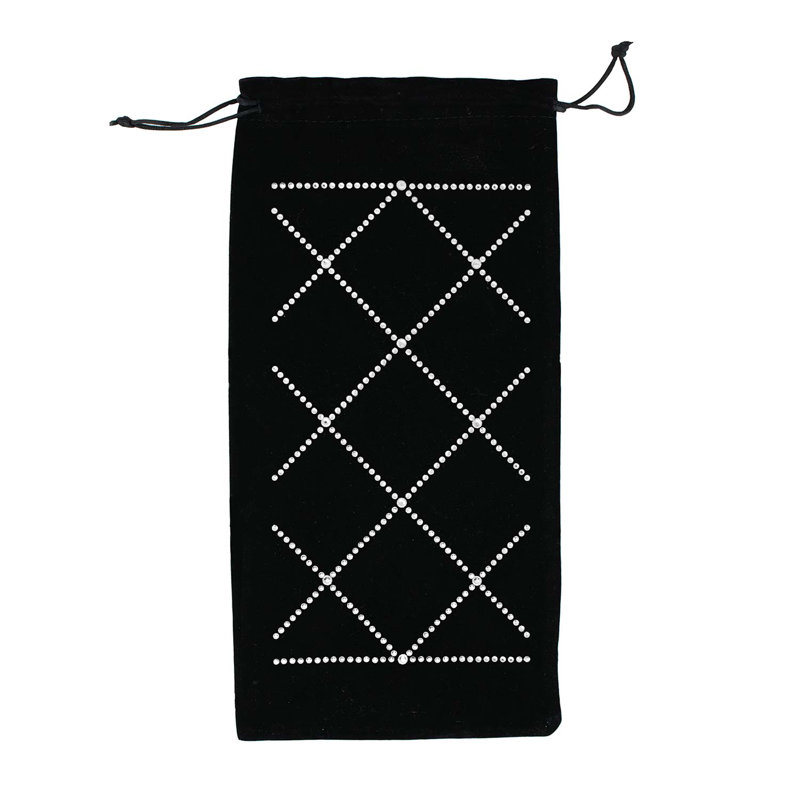Sparkles Home "Atlas" Rhinestone Wine Bag | Velvet Wine Bottle Bag with Dazzling Glass Rhinestones, Black