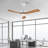 Hot Sales 52 Inch Modern  Ceiling Fan With 3 Color Dimmable 3 Solide Wood Blades Remote Control Reversible DC Motor With Led Light-962906592-962906599