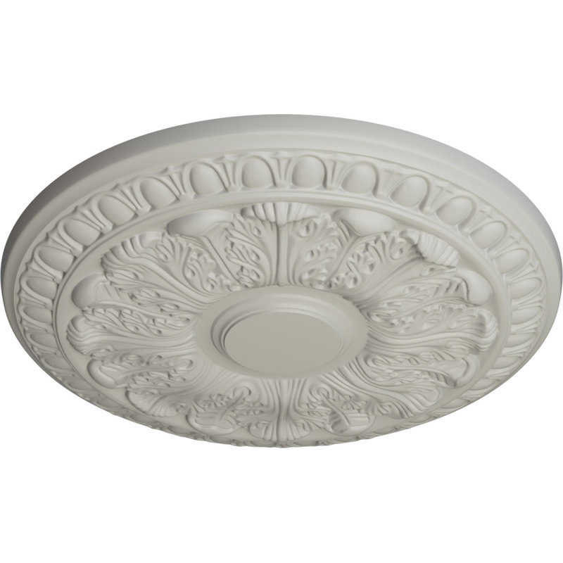 Médaillon de plafond H 15,75 po x l 15,75 po x P 1,5 po Colton, Pot de crème