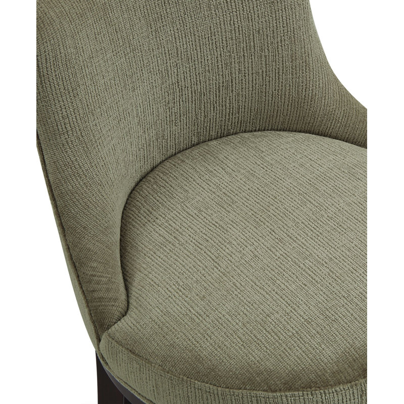 Tabouret de bar en chenille Lucia, Tabouret de bar (siège d'une hauteur de 29,4 po), Vert feuille, 1