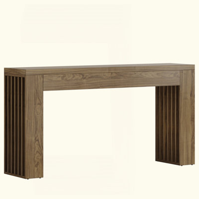 63" Extra Long Console Table - Modern Farmhouse Sofa Table Behind Couch, Wood Entryway Table For Hallway & Living Room, Easy Assembly by Ophelia & Co.