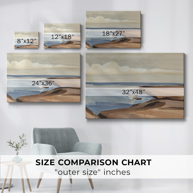 Shore Days II - Toile tendue avec châssis, H 18 po x l 27 po