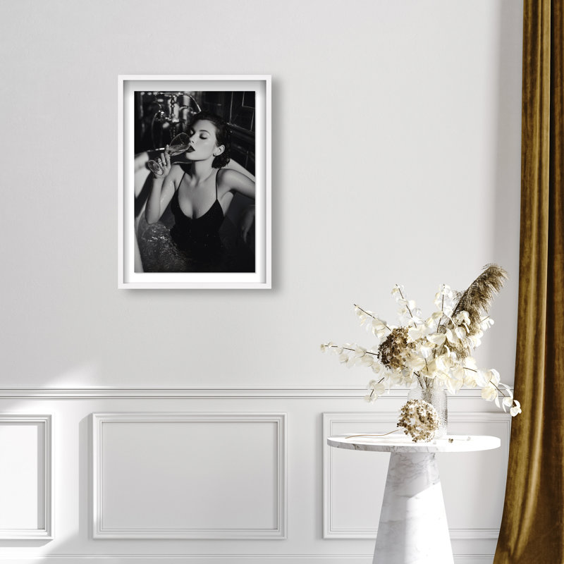 Darkened Glow Print by Oliver Gal, 46.5"H x 31.5"W, White Shadowbox