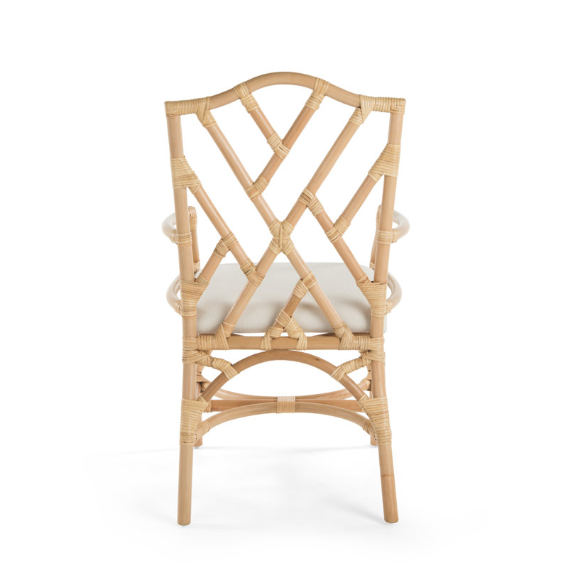 Alderson 20'' H Cotton Upholstered Armchair, Natural